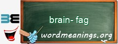 WordMeaning blackboard for brain-fag